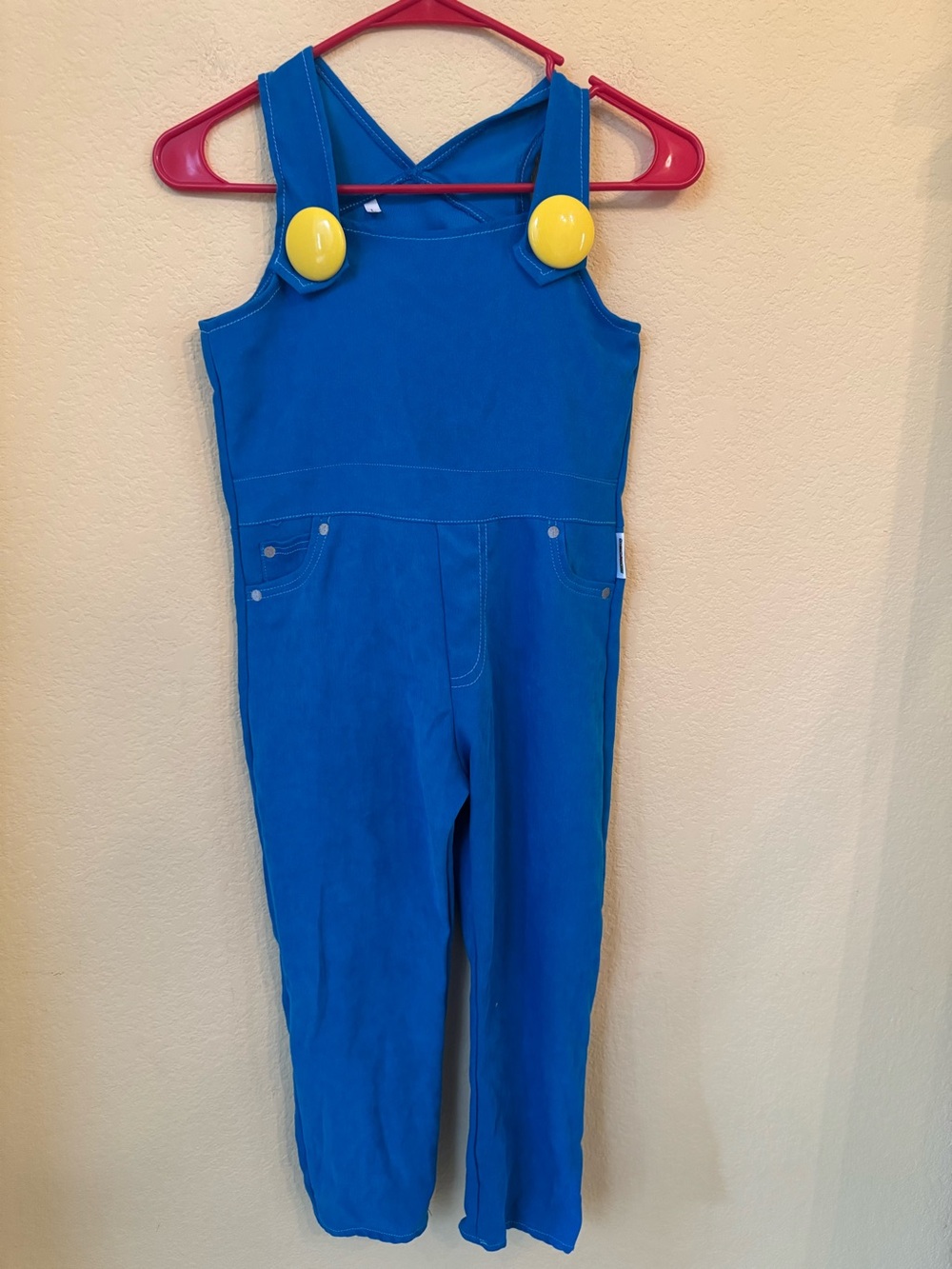 Mario Brothers Overalls and Hat Children's Size Large